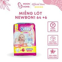 Bỉm bobby, Miếng lót sơ sinh Fresh size Newborn 1 - 64 miếng +6 (Dưới 1 tháng) ngăn ngừa tối đa tình trạng hăm tã