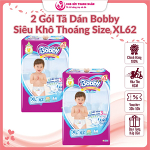 Tã dán Bobby siêu mỏng XL62 (12-17kg)