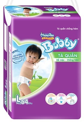 Tã quần cho bé Bobby L54 - 54 miếng (9-13kg)