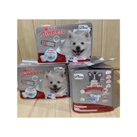 Bỉm cho chó mèo giống đực và giống cái - Bỉm Diapers (Bịch 12 miếng) -mã số 114