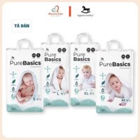 Bỉm dán Applecrumby Pure Basics S/M/L/XL cho bé, tã dán ngày đêm thấm hút tốt - Monnie Kids