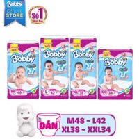 Bỉm dán Bobby S56,M48,L40,XL38 miếng