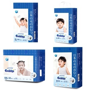 Bỉm dán GOLDGI Size M 66 miếng cho trẻ từ 6-11kg