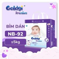 Bỉm Dán GOLDGI Size Newborn cao cấp( 92 Miếng ) Premium
