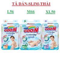 Bỉm dán goon slim thái lan bịch đại M66, L56, XL50