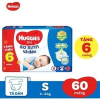 Bỉm dán Huggies NB74/S56 [tặng 10 miếng]