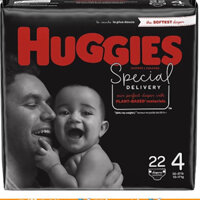 Bỉm dán Huggies Special Delivery Hypoallergenic Baby Diapers Size 4 (10-17 Kg), 22 miếng