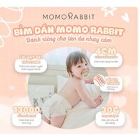 Bỉm dán Momo Rabbit Eco Singsing cho bé S36 M32 L30, tã dán siêu mỏng thấm hút tốt - Monnie Center
