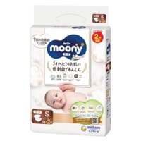 Bỉm dán Moony Natural size S 58 miếng (4 – 8kg)