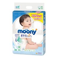 Bỉm dán Moony size M 64 miếng (6 – 11kg)