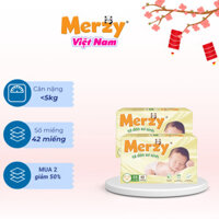 Bỉm dán sơ sinh Merzy XS gói 42 miếng