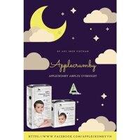 Bỉm dán/quần cao cấp Applecrumby Overnight đêm bản Malay siêu thấm hút đủ size M42/L36 M22/L20/XL18/XLL16