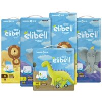 Bỉm Dán/Quần ELIBELL an toàn cho bé size S76/M64/L54/XL44/M52/L44/XL38/XXL26