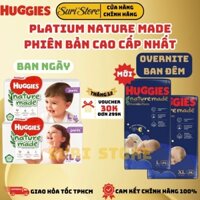 [Bỉm Dán/Quần] NGÀY Và OVN ĐÊM(mới) Huggies Platium NatureMade dòng siêu cao cấp đủ các size NB/S/M/L/XL/XXLh