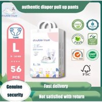Bỉm DOUBLE LOVE - Bỉm Dán, Tã Dán Cho Bé, Chống Tràn, Size L56 (9-12kg) dán: 56 miếng,siêu mềm mỏng, thấm hút tốt