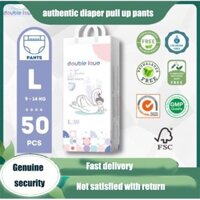 Bỉm DOUBLE LOVE - Em bé kéo quần lên Tã Dán Cho Bé, Chống Tràn, Size L50 (9-12kg) quần: 50 miếng,siêu mềm mỏng