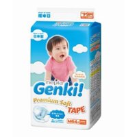 Bỉm Genki Premium Soft M64 dạng dán