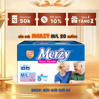 Bỉm già Merzy M20 ML20 XL20 và Tã Caryn M20 L20 miếng. Siêu dẫn thấm. #bỉm caryn #bỉm già Caryn #caryn #tã già caryn