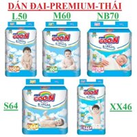 Bỉm Goon Premium Dán NB70/S64/M60/L50/XL56