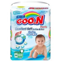 Bỉm Goon Slim quần/dán size M60/L48/XL42/XXL34/M66/L56