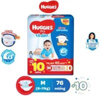 Bỉm Huggies Dry tã dán M76/L68/XL62/XXL56