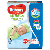 Bỉm Huggies nappy newborn 2 60/6