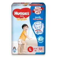 Bỉm Hugies L68 +8 miếng cho bé 9 – 13kg