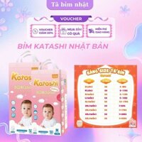Bỉm KATASHI Nhật Bản 50 miếng, mỏng nhẹ,thoáng khí,kháng khuẩn đủ size tã dán/quần từ S đến 5XL