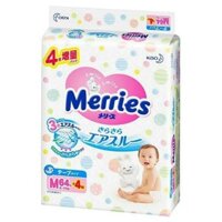 💓Bỉm Meries dán cộng miếng💓 nội địa Nhật size M64+4 miếng ( + 4 miếng) (cho bé từ 6-11 kg)