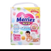 Bỉm Meries Quần M58+6 miếng,L44+6 miếng,XL38+6 miếng