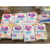 Bỉm merries cộng miếng nội đia Nhật đủ size,NB96, S88,M68,L58, tã quần/ M64, L50,XL44, XXL 28