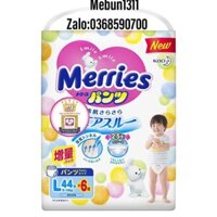 Bỉm Merries Cộng miếng Nội Địa/Nhập khẩu  dán/quần NB90+6 / S82+6 / M64+4 / L5+4 / M58+6 / L44+6 /+6.....