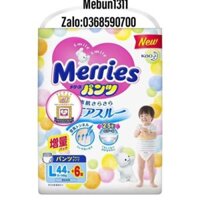 Bỉm Merries Cộng miếng Nội Địa/Nhập khẩu  dán/quần NB90+6 / S82+6 / M64+4 / L5+4 / M58+6 / L44+6 /+6.....