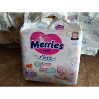 bỉm merries cộng miếng size dán, quần NB96/S88/M68/M64/L50/XL44