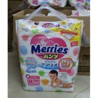 Bỉm Merries hàng nhập khẩu bởi tập đoàn KAO Việt Nam.. Đủ sizeS82/M58/M64/L54/L44/XL38