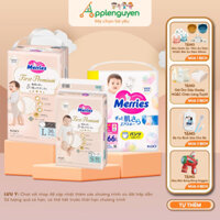 Bỉm Merries Jumbo/Cao Cấp/Cộng Miếng Nội Địa Nhật - Dán/Quần Size NB72/S66/M54/L50/XL44/XXL28 I Applenguyen