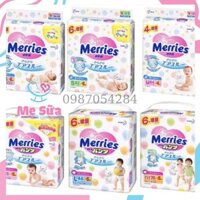 Bỉm Merries nội địa cộng miếng đủ size NB96, S88, M68, M64, L58, L50, XL44, XXL28 - MERRIES