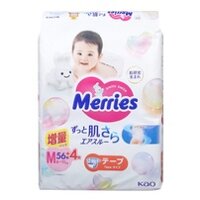 Bỉm Merries nội địa dán size M (56+4 miếng)
