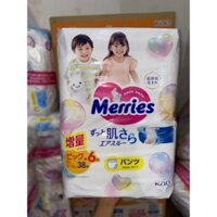 Bỉm MERRIES Nội Địa dòng cộng miếng tã dán/quần đủ size  NB68+4, S62+4, M(d)52+2, M(q)52+6, L44+2, XL38+2, XXL24+2