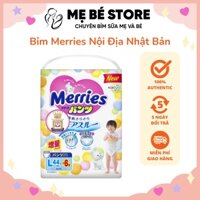 Bỉm Merries Nội Địa Nhật Bản NB96/ S88/ M68/ L58/ XL44/ XXL28, Tã Merries Cho Bé Siêu Thấm Hút