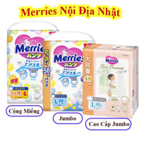 Bỉm Merries Nội Địa Nhật Tã Dán/Quần NB76+6/S70+6/M54+4/L44+6/M52+6/L44+6/XL38+6/XXL26............+2....................