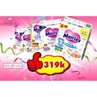 Bỉm MERRIES Nội Địa Nhật thêm miếng dán/quần đủ size S88/M68/L58/L50/XL44/XXL28/XXL26