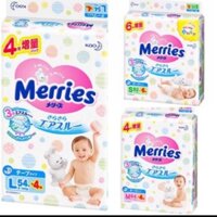 Bỉm merries quần/dán thêm miếng XL44,S88,L50