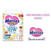 Bỉm Merries trẻ em cao cấp xuất sử nhật bản thêm miếng S88/M68/L58/L50/XL44/XXL28
