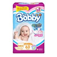 Bỉm - Miếng lót sơ sinh Bobby Fresh size Newborn 2 -  60 miếng (Trên 1 tháng tuổi)