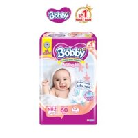 Bỉm - miếng lót sơ sinh Bobby NB 2 - 60 miếng cho bé 5kg