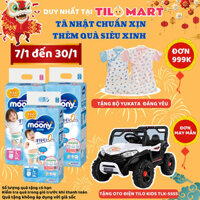 Bỉm Moony Blue Size S 84 Miếng Chính hãng Ưu đãi