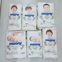 Bỉm Moony Natural Trắng nội địa nhật quần/dán size NB63/ S58/ M46/ L36/ l38/ XL32