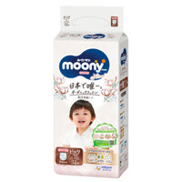 Bỉm Moony Natural trắng nội địa Nhật quần/dán size NB63/S58/M48/L36/XL32