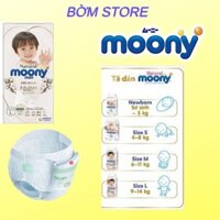 Bỉm Moony Natural💝FREESHIP💝 Moony Nội Địa Nhật Chính Hãng Cộng Miếng Dán Đủ Size NB96/S90/M68/L58